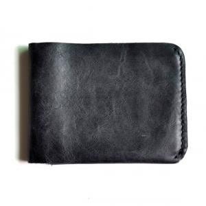 Dark Gray Leather Men's Wallet Slim..