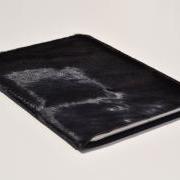 Leather iPad mini case/holster /cover/ in black colour(horsehide with hair)
