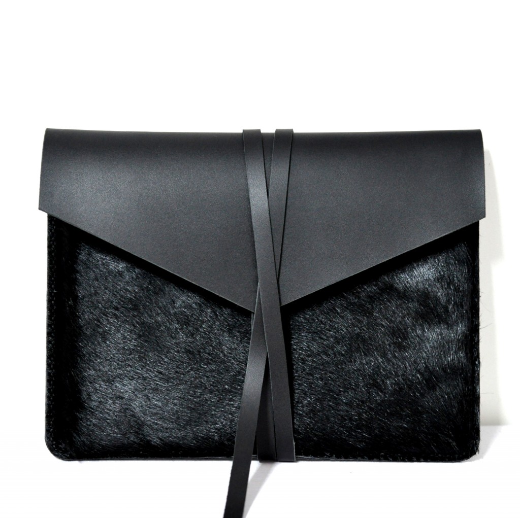 Handmade Black Leather Macbook Air 13" Case/holster /cover/bag/ Envelope Bag